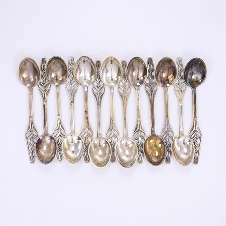 13 Kaffeskedar silver 830/1000 Vikt: 129,5 g