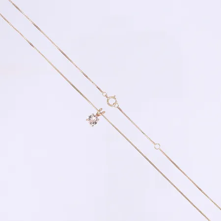 Halscollier roséfärgad Venezia med vit sten total justerbar längd 46cm, bredd 1-10mm, silver 925/1000 Vikt: 2,6 g