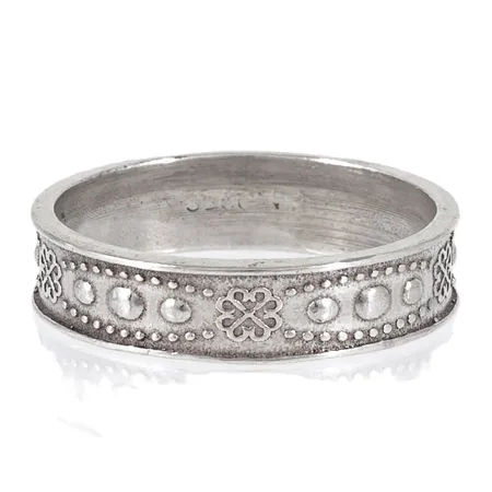 Ring Norrbottensring smal modell stl:19½ bredd 5,3mm, silver 925/1000 3,6g.