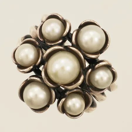 Ring Pandora med pärlor stl:17½ (58) bredd 5,5-21mm silver 925/1000 Vikt: 10,9 g