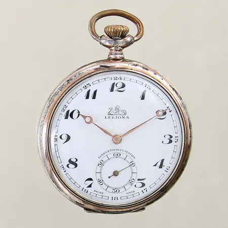 Fickur Leijona manuell Ø50mm liten sekundvisare silver 800/1000 bruttovikt: 73,6g
