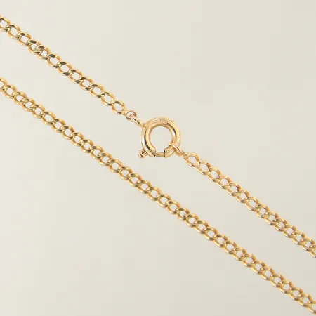 Kedja Pansar längd 54,5cm bredd 2,4mm något vriden länk 18K Vikt: 9,6 g