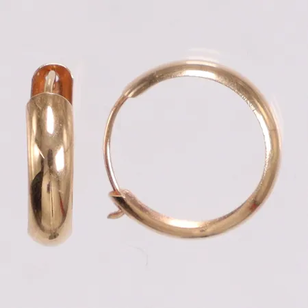 Ett par örhängen Creoler Ø13mm 18K Vikt: 0,5 g
