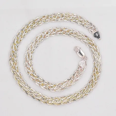 Collier flätad längd 44cm bredd 8mm GHA silver 925/1000 Vikt: 17,3 g på auktion i Västerås hos Pantbanken Sverige