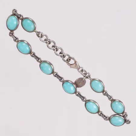 Armband turkås längd 18-21cm silver 925/1000 bruttovikt 11,4 Vikt: 11,4 g