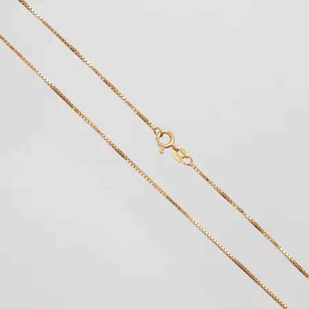 Kedja venezia längd: 42,7cm, bredd: 1,2mm, svenska stämplar, 18K Vikt: 4,8 g