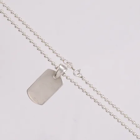 Kedja Ärtlänk längd 55cm bredd 3mm hänge längd 4,0cm silver 925/1000 Vikt: 21,2 g