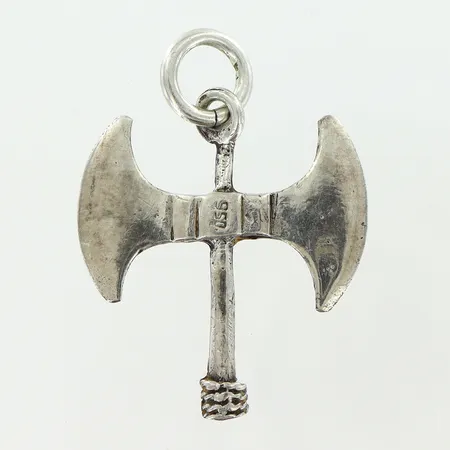 Hänge 25x20mm dubbeleggad yxa, silver 950/1000 Vikt: 1,6 g