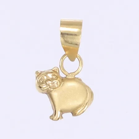 Hänge katt 8x12mm 18K Vikt: 0,2 g