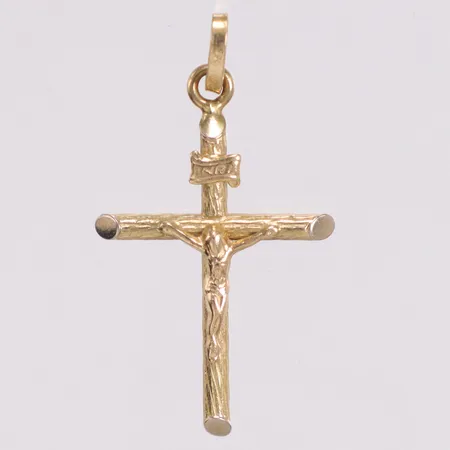 Hänge Kors Krucifix längd 3,5cm bredd 18,6mm 18K Vikt: 1,7 g