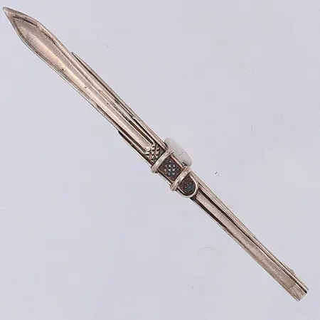 Brosch turskida 64mm, nål i metall, 830/1000 silver Vikt: 2,9 g