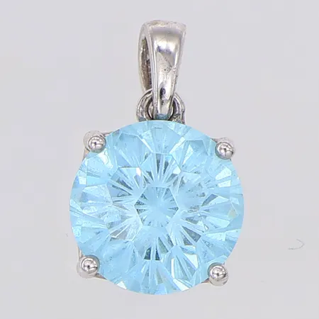 Hänge isblå kubic zirkonia 15mm, 925/1000 silver Vikt: 2,4 g