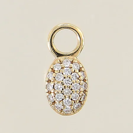 Hänge Love bead charm med diamanter 22 x ca 0,005ct Efva Attling 11x5,4mm 18K Vikt: 1,3 g