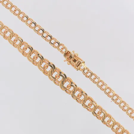 Collier doserad Bismarck Jo-Ans längd 41cm bredd 4,5-7,6mm, 18K Vikt: 17,6 g