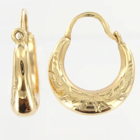 Örhängen längd 18mm bredd 4mm G. Dahlgren & Co Malmö 1972, 18K Vikt: 1,9 g