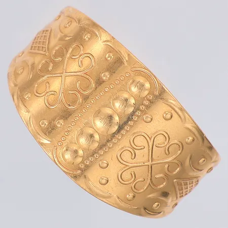 Ring Norrbotten Boströms stl:22, gravyr, 18K Vikt: 5,5 g