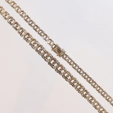 Collier doserad Bismarck 40,5cm bredd 5-8mm 14K Vikt: 22,5 g på auktion i Göteborg Mölndal hos Pantbanken Sverige