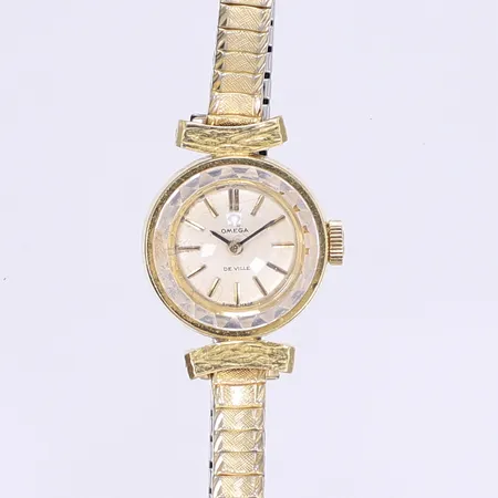 Damur Omega DeVille, manuell, Ø17mm, boett i 18K, Bruttovikt: 16,5g, ej funktionstestad