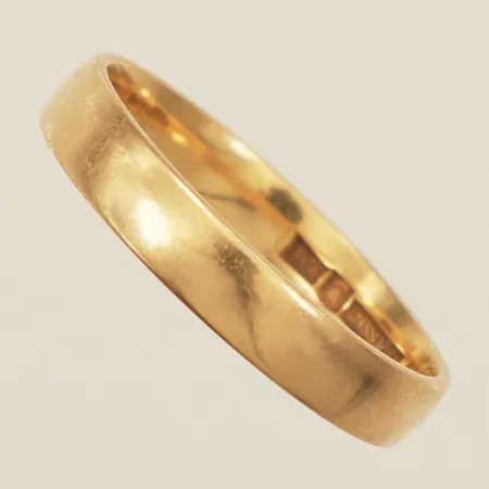 Ring slät stl: 17¾, bredd 3,5mm 18K Vikt: 3,1 g