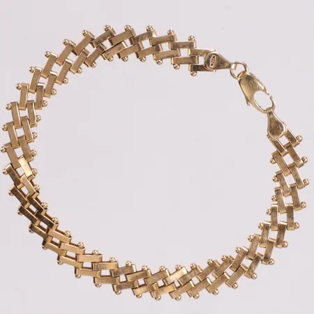 Armband längd 19cm bredd 7,5mm 18K Vikt: 10,5 g
