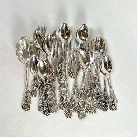 Parti bestick silver 830/1000 Vikt: 355,6 g