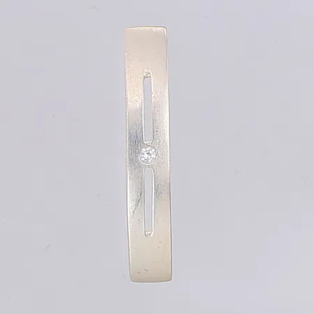 Hänge vit sten 30mm, 925/1000 silver Vikt: 1,4 g