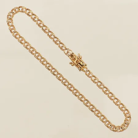 Armband Bismarck längd 19,5cm, bredd 3,4mm, N S E Guldvaru Aktiebolag år 1997 18K Vikt: 4,5 g
