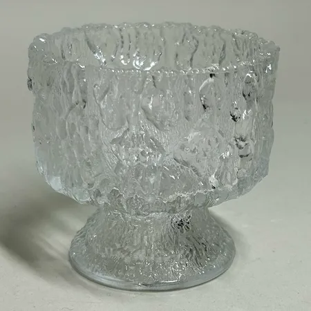 Glasskål / Ljushållare på fot Ø85mm höjd 85mm, klarglas