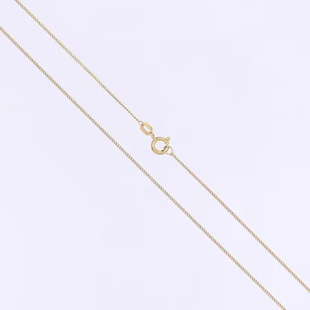 Halskedja pansarlänk GHA, längd 40cm, bredd 1mm, 18K Vikt: 1,4 g