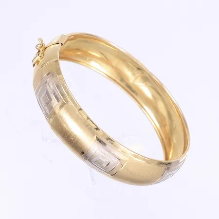 Armband tvåfärgad Ø6cm, bredd 15mm, 18K Vikt: 11,7 g