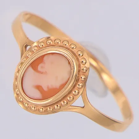 Ring kamé Bronsil stl:19¾, 18K Vikt: 1,2 g