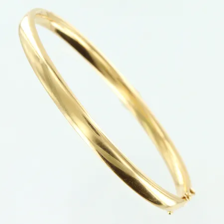 Armband 61x51mm bredd 5mm, stel modell, defekter, buckla, 18K Vikt: 8,3 g