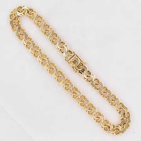 Armband Bismarck längd 20cm bredd 6,3mm 18K Vikt: 15,3 g