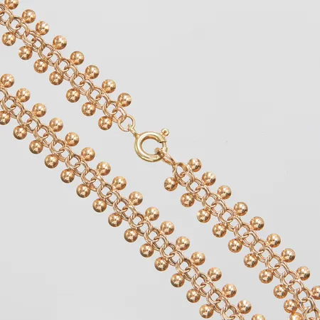 Armband längd: 19cm, bredd: 8mm, finska stämplar, 14K Vikt: 4,5 g