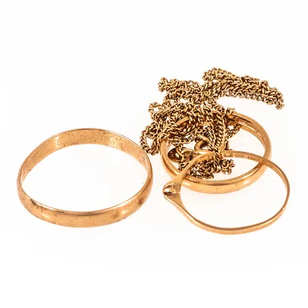 Diverse defekt guld 18K 8,7g.