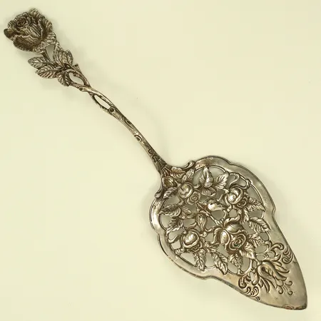 Tårtspade Rosen, svenska floran, 19cm, Silver 830/1000 Vikt: 36,4 g