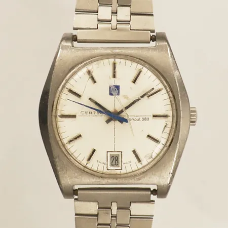 Herrur Certina Argonaut 280 stål manuell Ø36mm armband 21cm inklusive boetten repigt glas