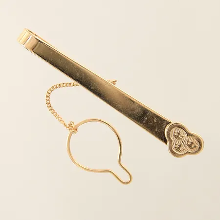Slipsklämma tre kronor 53x8mm 18K Vikt: 5,6 g på auktion i Solna hos Pantbanken Sverige