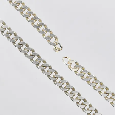 Kedja Pansar längd 54 cm bredd 7 mm, silver 925/1000. Vikt: 61,3 g