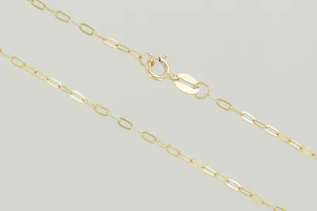 Halskedja ankar längd 39,5 cm bredd 1,5 mm, 18K Vikt: 1,2 g på auktion i Växjö hos Pantbanken Sverige