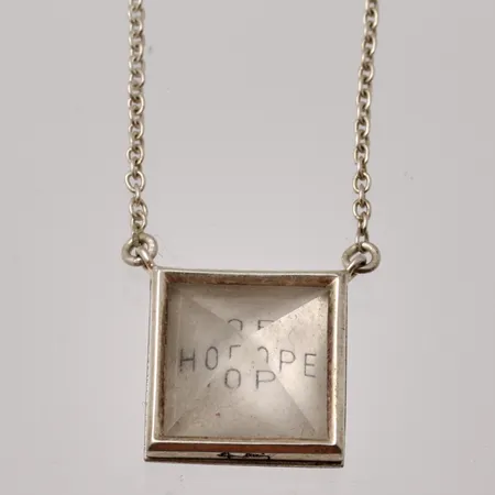 Halsband med integrerat hänge HOPE Efva Attling, längd 43-45,5 cm, bredd 2,5 cm, silver 925/1000, 7,55g.