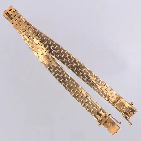 Armband Korridorlänk längd 18cm bredd 7,5mm Guldvaruaktiebolaget år 1961, 18K Vikt: 23 g