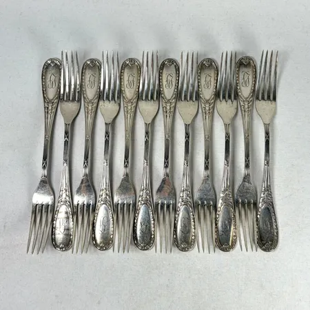 12 st gafflar 19cm, silver 830/1000 Vikt: 515 g