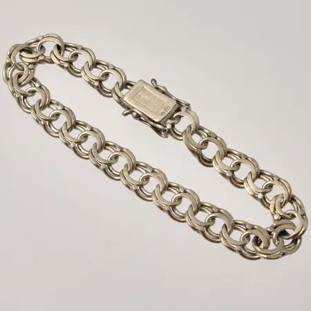 Armband 19,5cm Bismarck bredd 8,8mm, Jo-Ans Guld, 1980, 830/1000 silver, 18,92g.