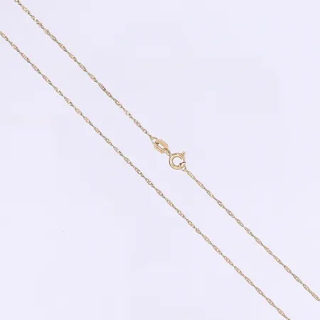 Halskedja Singapore GHA 43cm, bredd 1mm, 18K Vikt: 1,3 g
