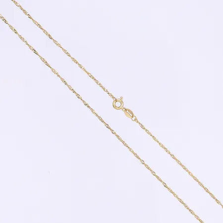 Halskedja Singapore 49cm, bredd 1mm, 18K Vikt: 2,2 g