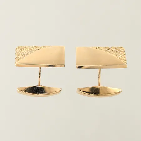 Manschettknappar med dekor 20x11mm 18K Vikt: 9 g