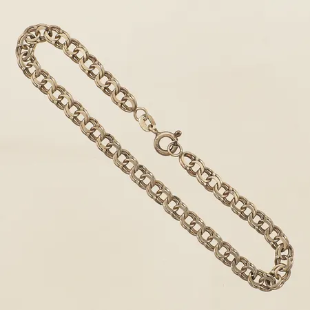 Armband Bismarck längd 18,5cm bredd 4,7mm Jo Ans Guld silver 830/1000 Vikt: 4,5 g