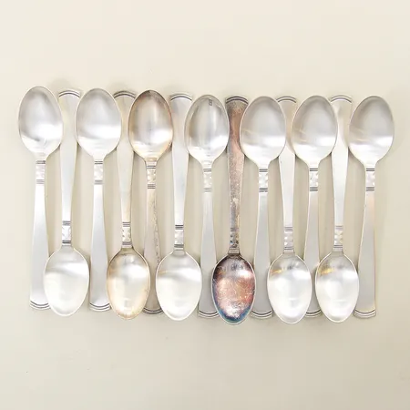 13 Kaffeskedar Rosenholm GAB 12cm silver 830/1000 Vikt: 202,6 g
