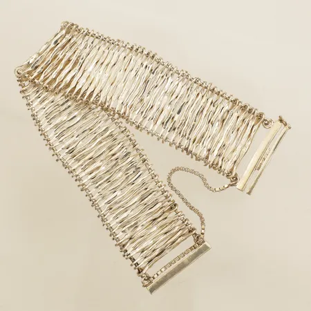 Armband med säkerhetskedja ca 18cm bredd 24mm silver 925/1000 Vikt: 56,4 g